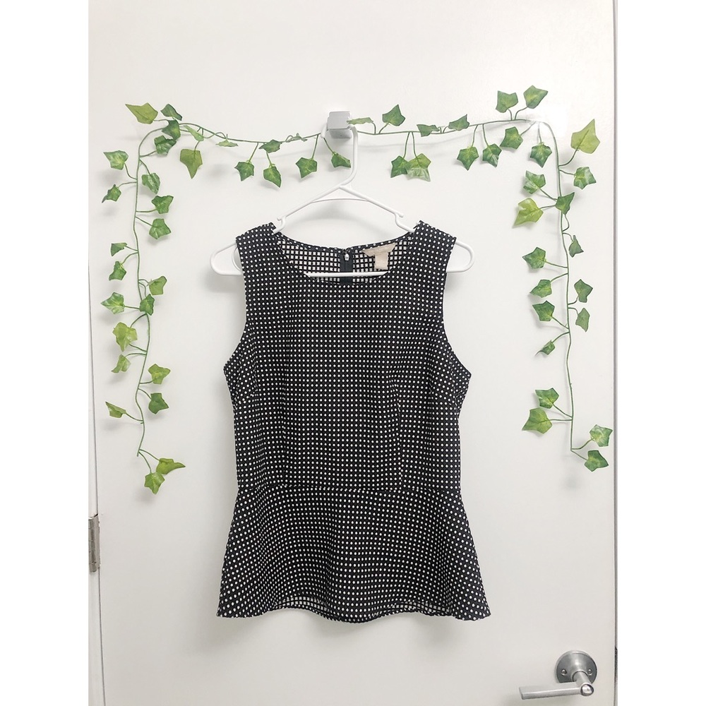 Polka Dot Peplum Blouse